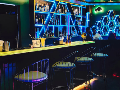 Bar counter at Eleven Eleven Rooftop Cafe and Bar